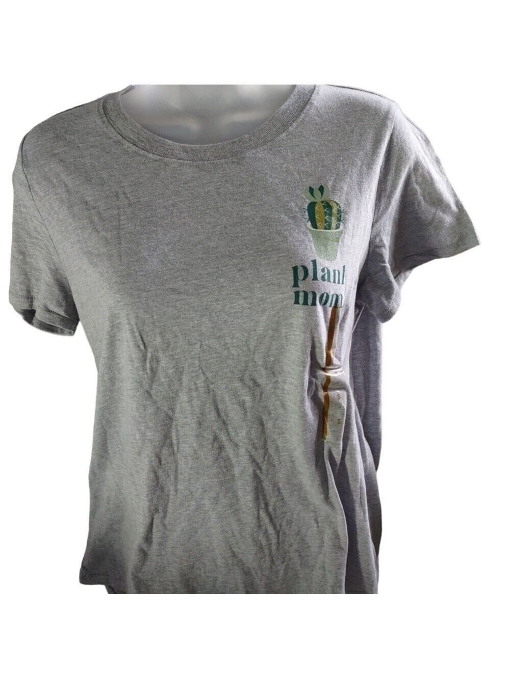 Doe Women's Gray Plant Mom Graphic T Shirt Small